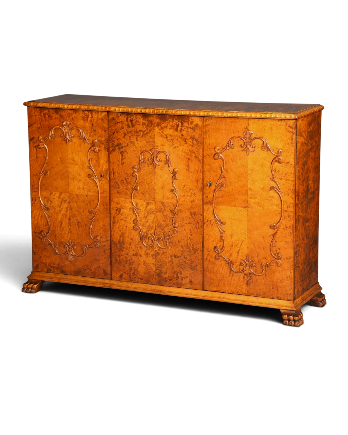 Stilvoller Original Art Deco Schrank Vertiko um 1940 Aktenschrank echt Holz Wäscheschrank Highboard