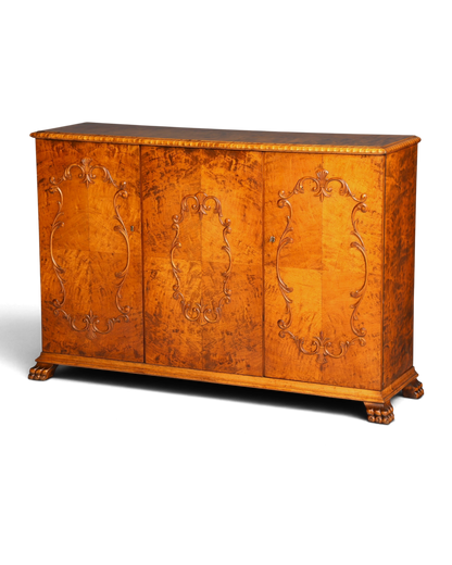 Stilvoller Original Art Deco Schrank Vertiko um 1940 Aktenschrank echt Holz Wäscheschrank Highboard