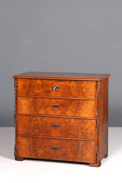 Edle Louis Philippe Kommode Nussbaum Gründerzeit Schubladenkommode um 1890