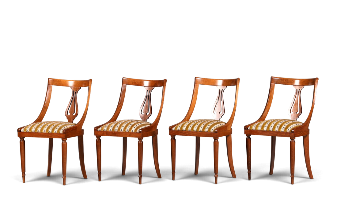 4x Edle Englische Stühle Englisch Dining Chairs Antik 60er Jahre Regency Küchenstühle Stuhlset