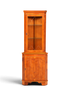 Hauptstadt Möblerei englische Eckvitrine aus Eibenholz mit Glas-Sprossentür, Innenbeleuchtung und Unterschrank