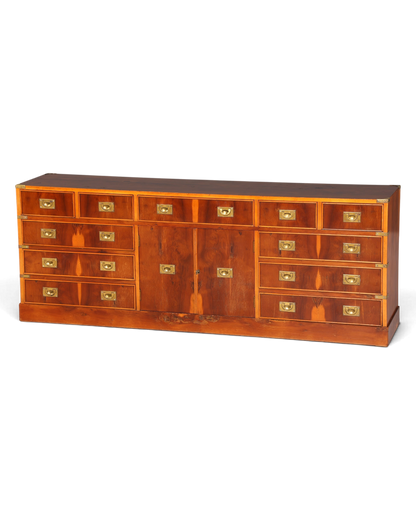 Traumhaftes XXL Maritim Sideboard Englische Schiffs Kommode Englisch Antik Schrank Military Chest