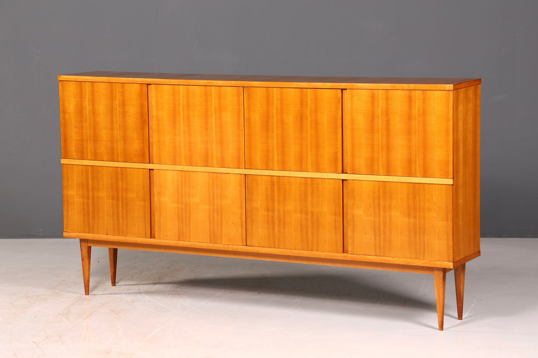 Traumhaftes XXL Mid Century Sideboard Retro Highboard 60er Jahre Schrank Anrichte Kommode echt Holz