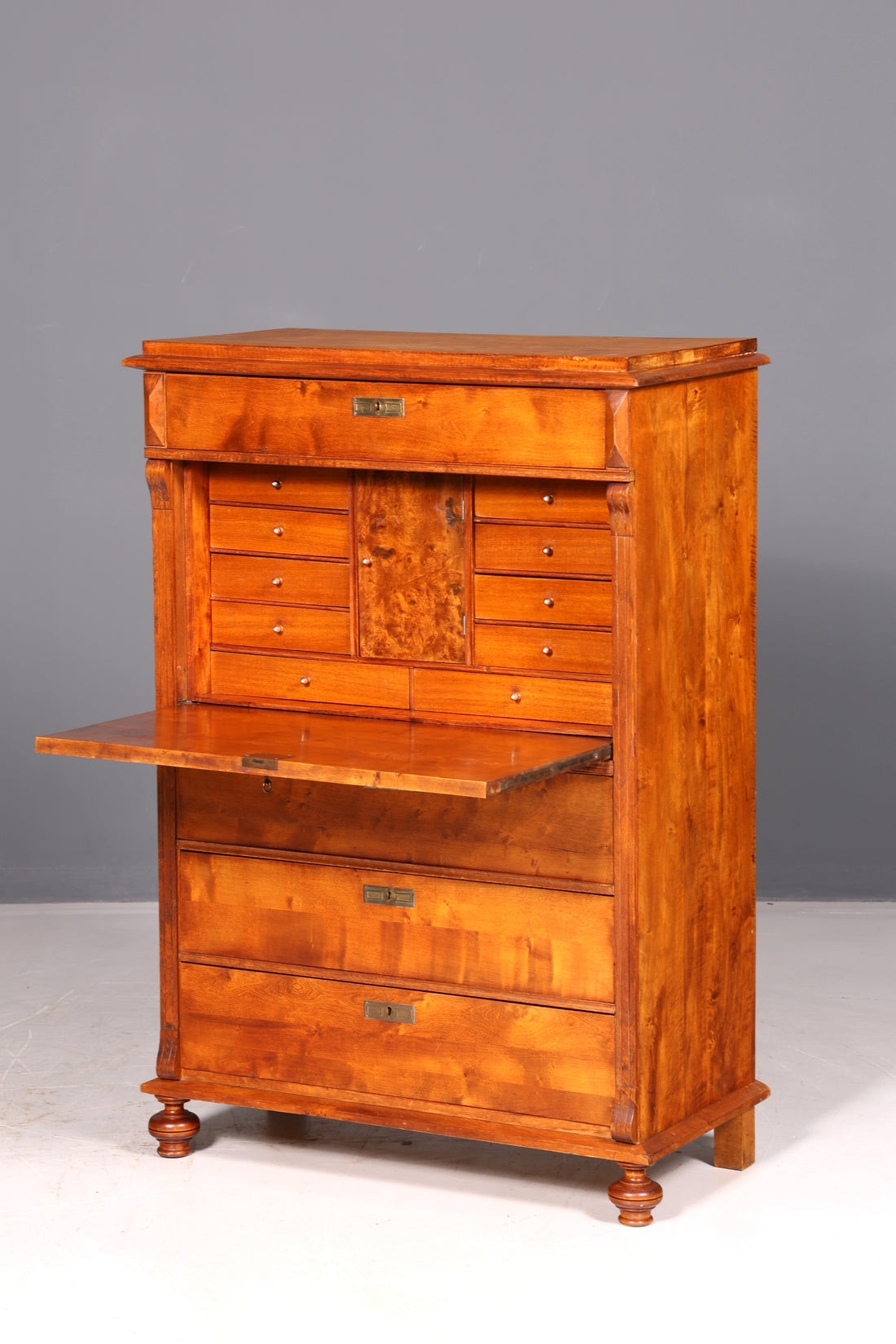 Beautiful German Gründerzeit secretary desk, Art Nouveau chest of drawers, antique vertiko, vintage