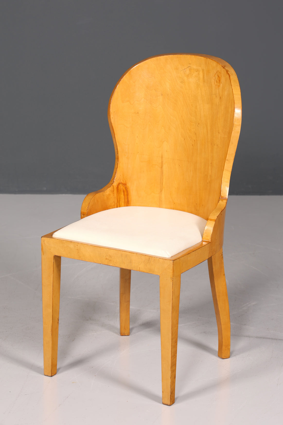 Stilvoller Art Deco Design Stuhl Biedermeier Stil Sekretär Stuhl Birke Esszimmer Stuhl 4 von 4