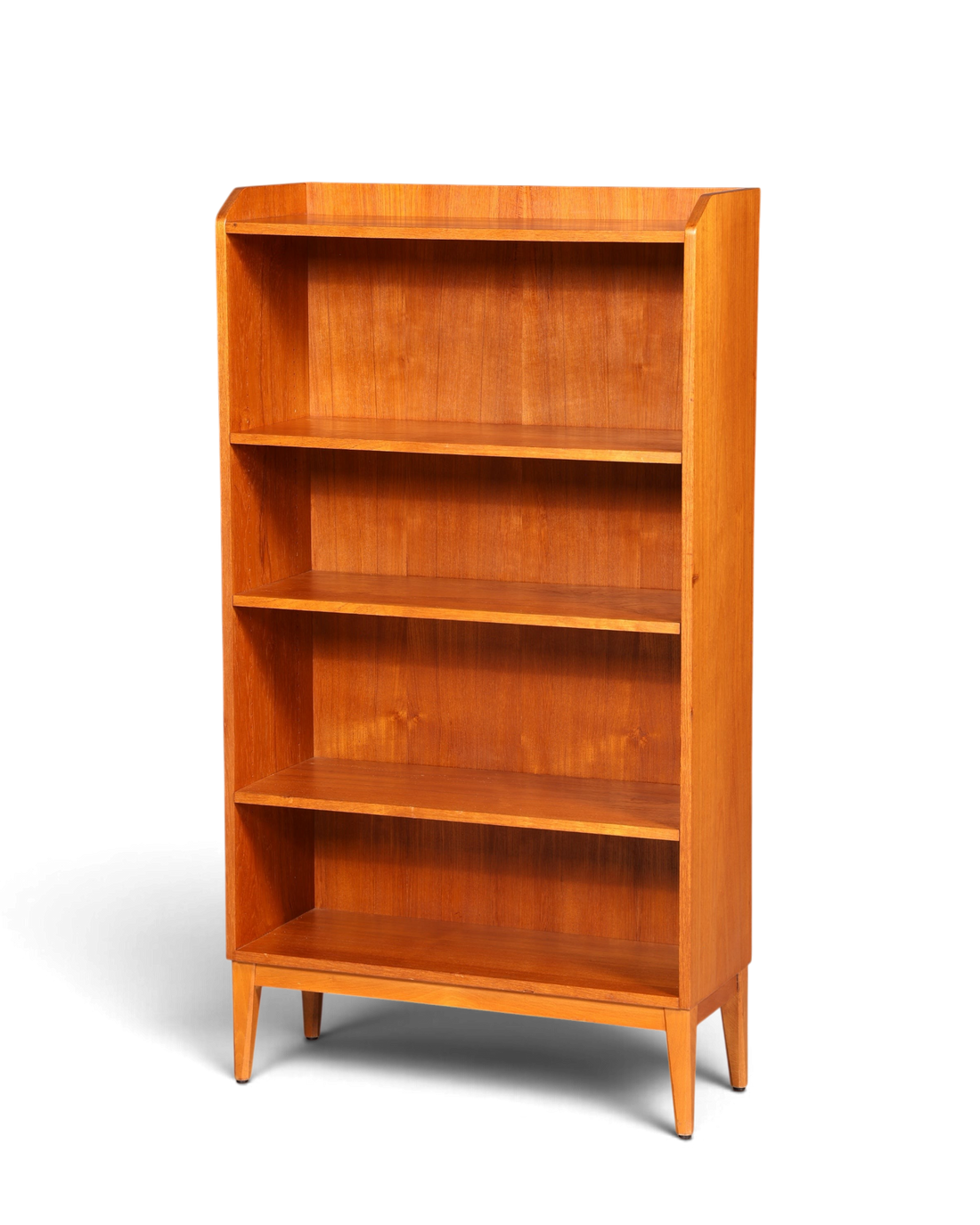 Hauptstadt Möblerei Mid Century Bücherregal aus massivem Holz mit höhenverstellbaren Böden im 60er Jahre Design