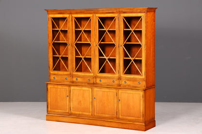 G720 Finish cm Wunderschöne Englische Vitrine Bücherschrank Buffet Antik Stil Englisch Eibe Glasvitrine Bibliothek (Kopie)