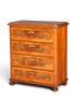 Wunderschöne Gründerzeit Kommode Louis Philippe Nussbaum Schubladenkommode Sideboard um 1880