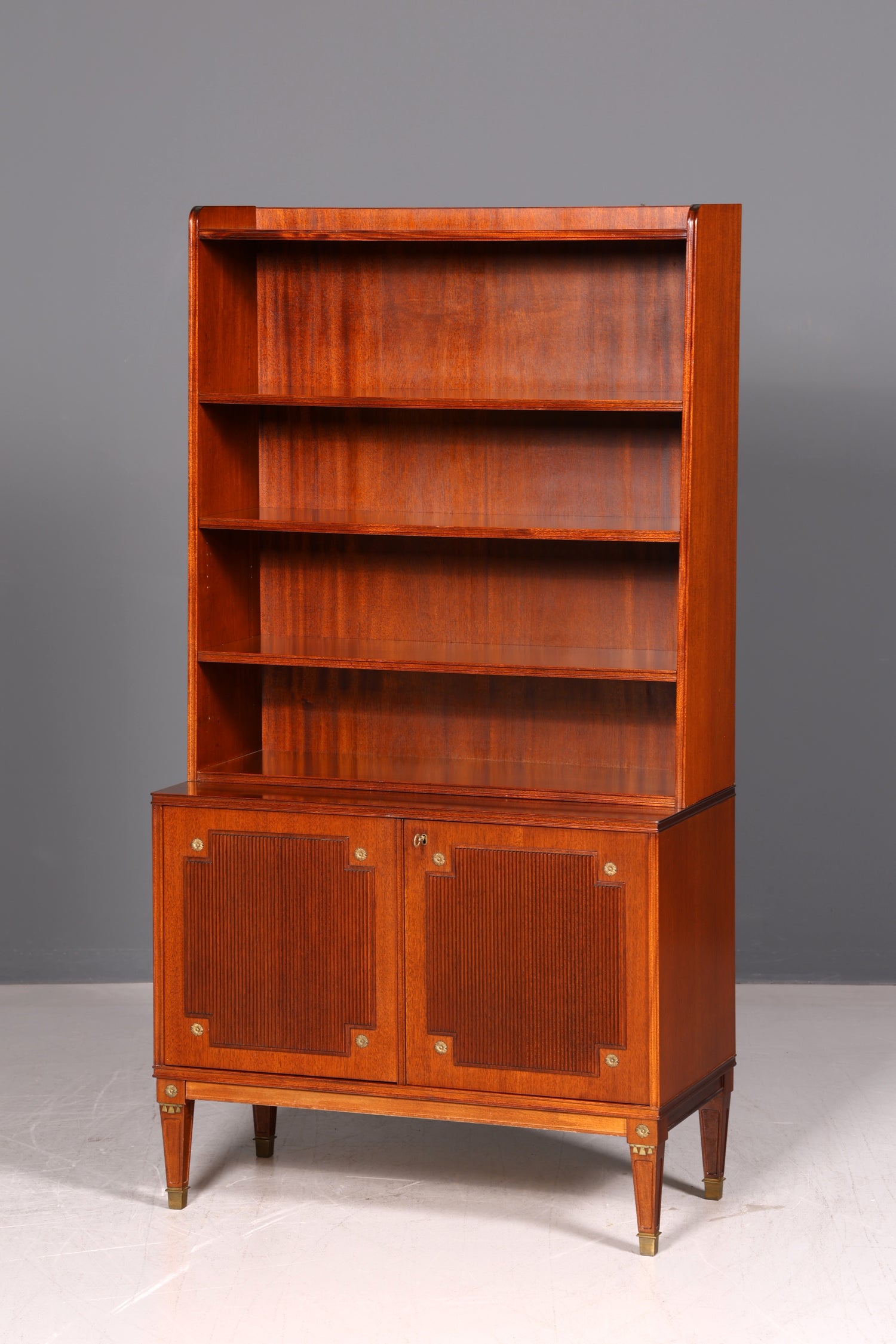 Wunderschönes Regal im Gustavianischen Stil Bücherregal Schrank Highboard Vintage Echt Holz Antik