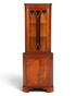 G028 Finish cm Wunderschöne Englische Eckvitrine Mahagoni Antik 60s echt Holz Schrank Eckschrank Glasvitrine