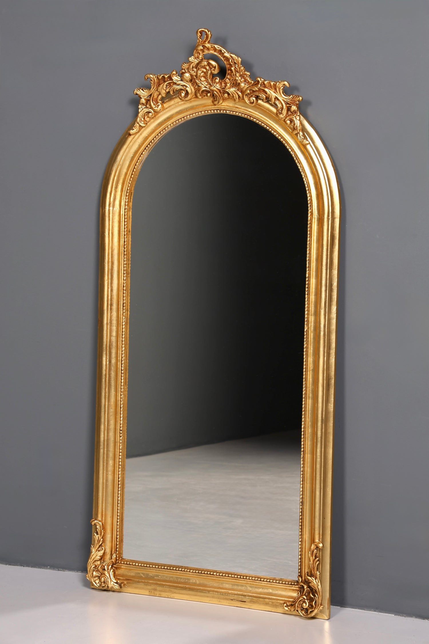 Stilvoller Prunk Barock Stil Standspiegel Antik Stil Ornament Flurspiegel Gold Spiegel