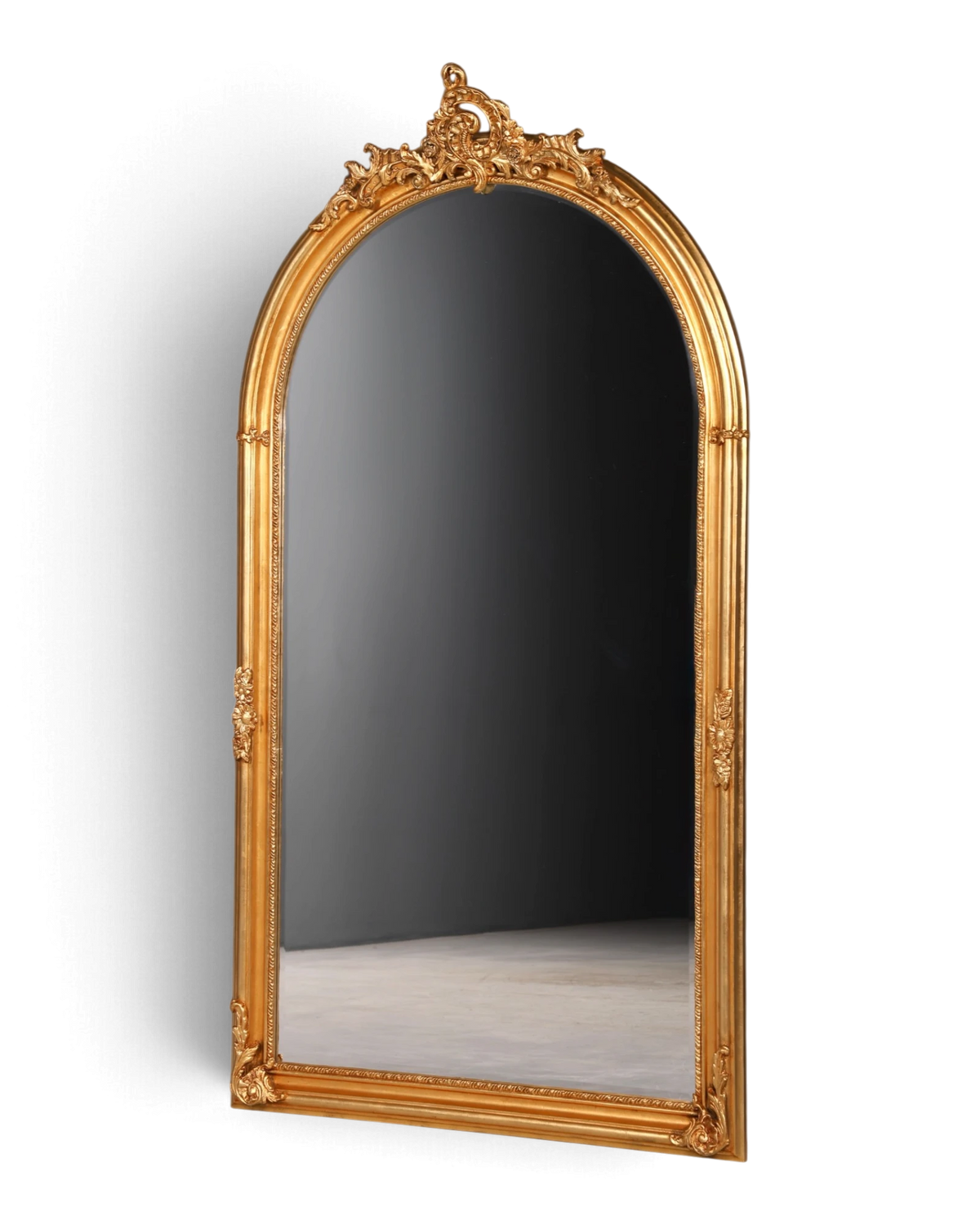 Prachtvoller XXL Prunk Barock Stil Wandspiegel Ornamenten Gold Spiegel Flurspiegel mit Facettenschliff