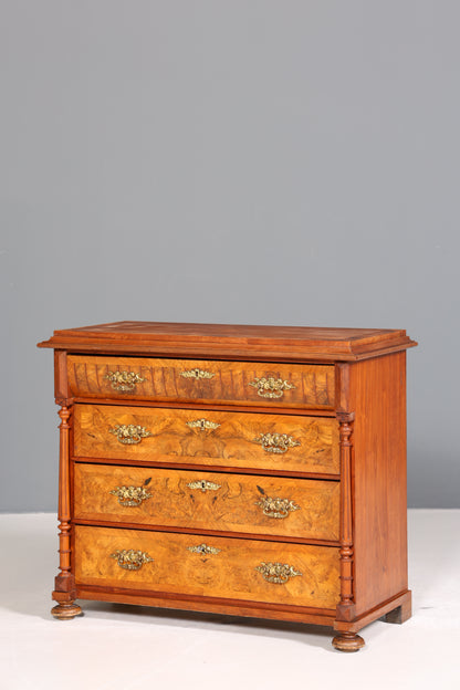Wunderschöne Gründerzeit Kommode Louis Philippe Nussbaum Schubladen Kommode Sideboard um 1880