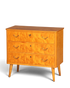 Hauptstadt Möblerei Mid Century Kommode aus massivem Holz mit drei Schubladen im skandinavischen Danish Design Stil