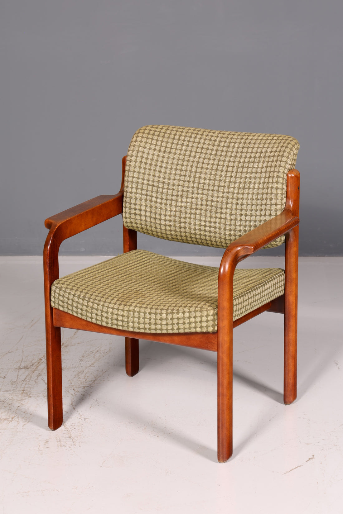 Elegant mid-century armchair, secretary chair, chair, retro armchair, wooden armchair, vintage 5 of 5