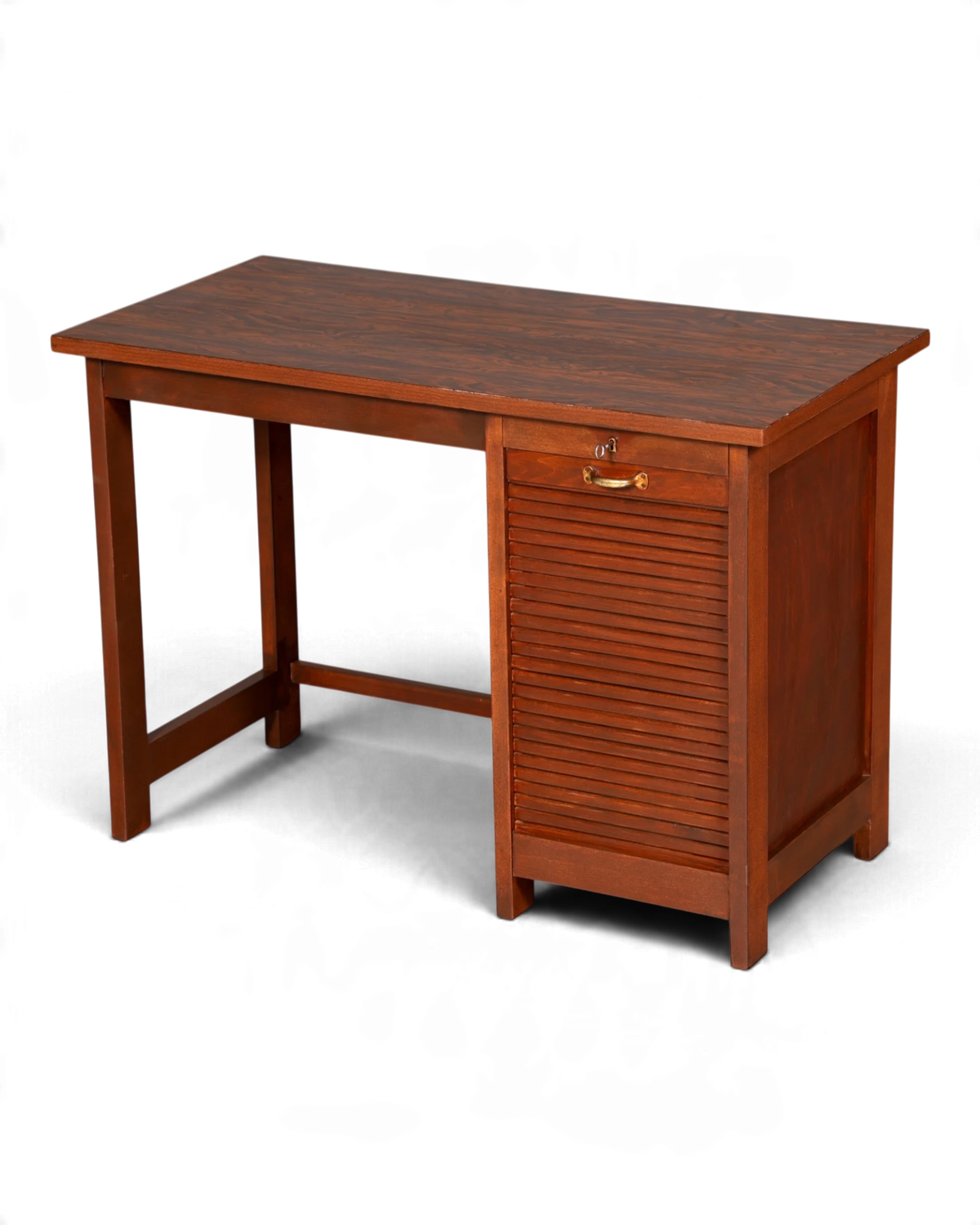 Beautiful Vintage Roll-Top Desk, Solid Wood, Home Office Desk, Heavy-Duty Quality