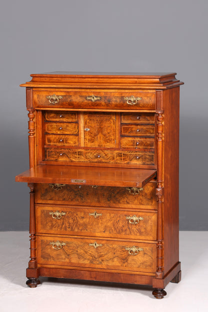 Wunderschöner Gründerzeit Sekretär Vertiko Highboard Louis Philippe Kommode um 1880
