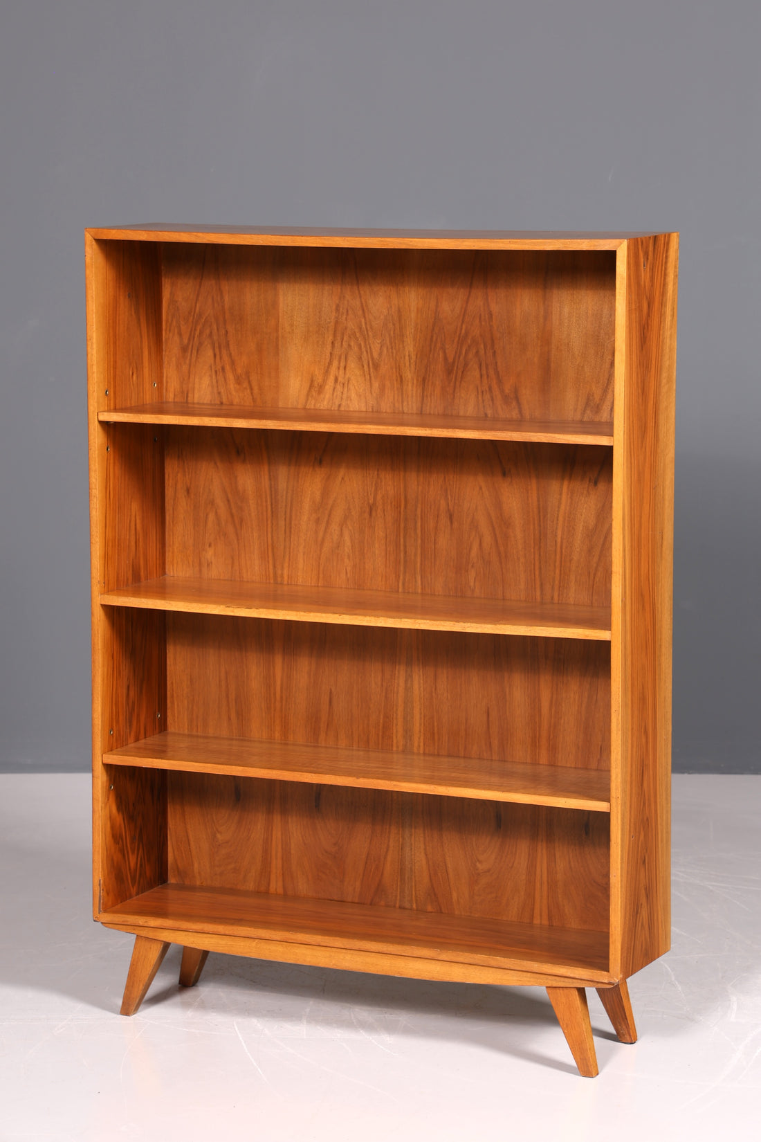 Wunderschönes Original Musterring Regal Mid Century Bücherregal Retro echt Holz Buchablage 1 von 2