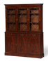 Hauptstadt Möblerei englische Mahagoni Vitrine aus den 60ern mit verglasten Türen und Schubladen im Vintage Stil