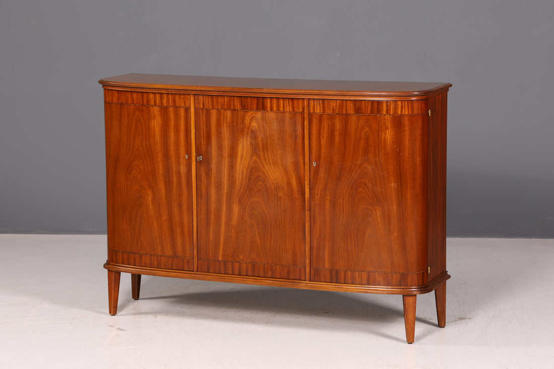Stylish Original Art Deco Cabinet Vertiko Sideboard circa 1930 Highboard Chest of Drawers Filing Cabinet Vintage