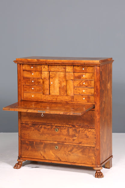 Edler Biedermeier Sekretär Vertiko Antik Kommode Louis Philippe Schreibkommode Schreibtisch
