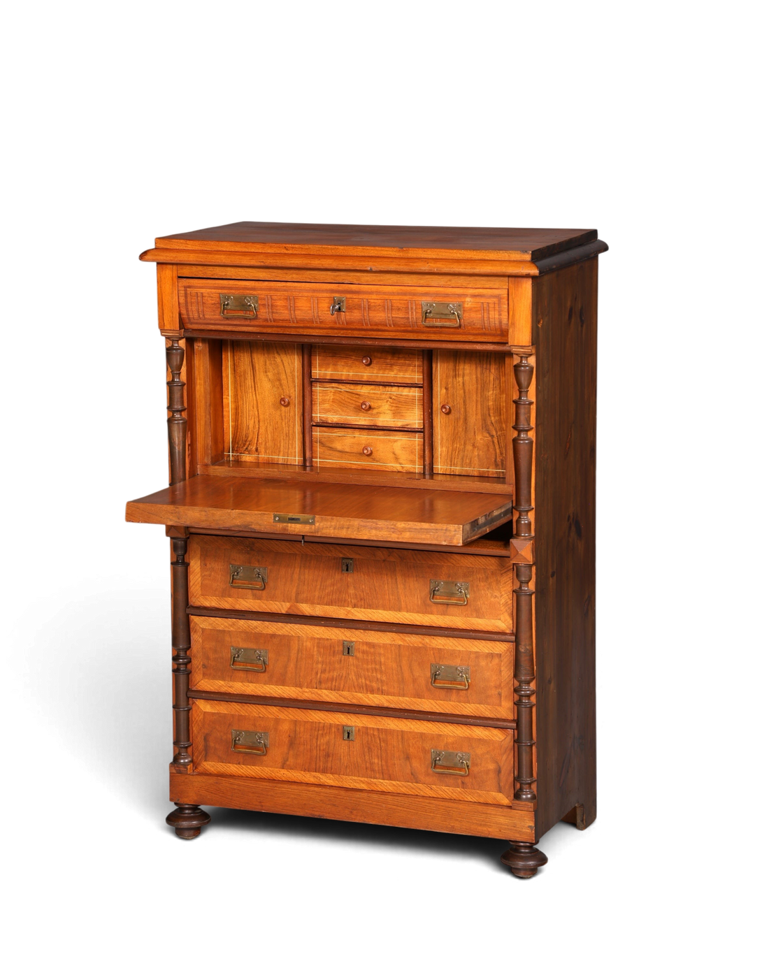 Traumhafter Gründerzeit Sekretär Jugendstil Kommode Antik Schubladenkommode Vertiko Highboard