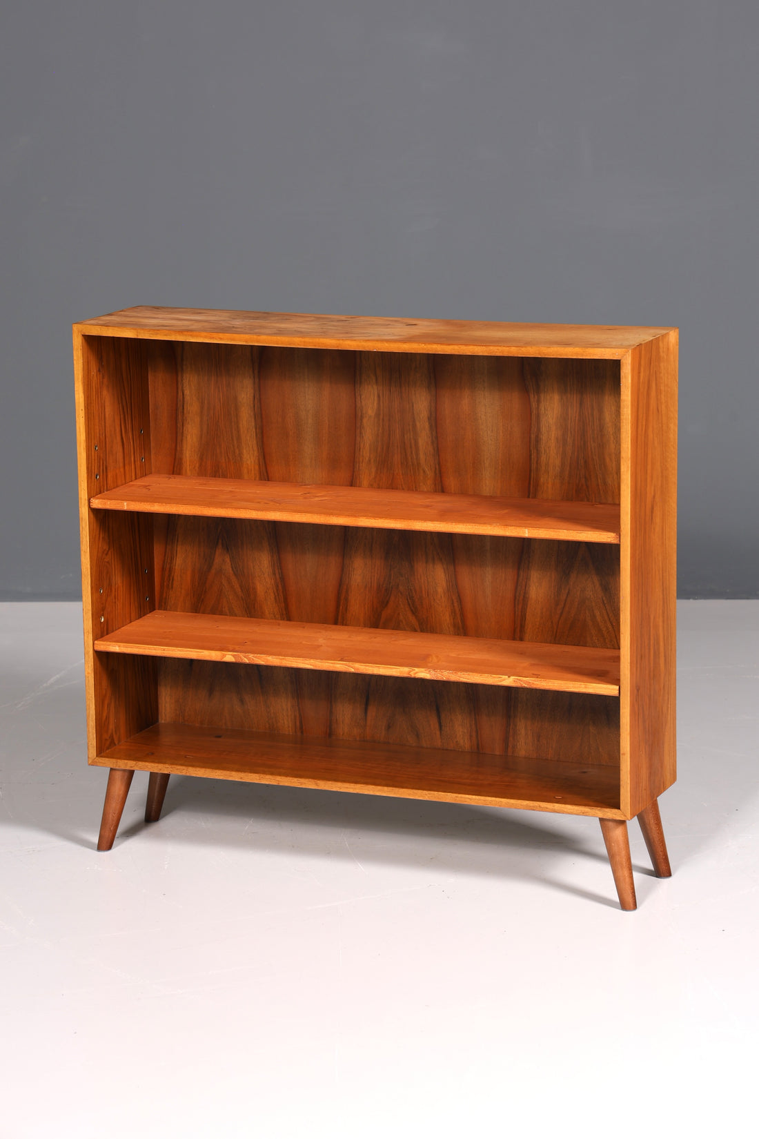 Stylish original Musterring shelf, mid-century modern bookcase, retro real wood book storage