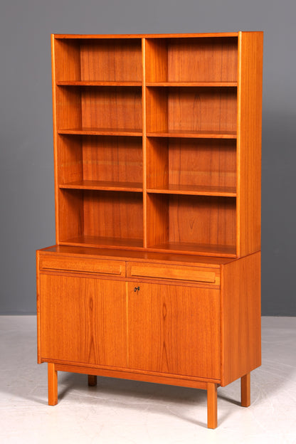 Traumhaftes Mid Century Regal Teak Holz Schrank Danish Design Retro Kommode Vintage Bücherregal 60er Jahre 2 von 2