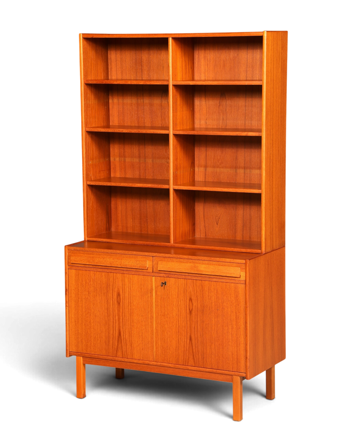 Traumhaftes Mid Century Regal Teak Holz Schrank Danish Design Retro Kommode Vintage Bücherregal 60er Jahre 2 von 2