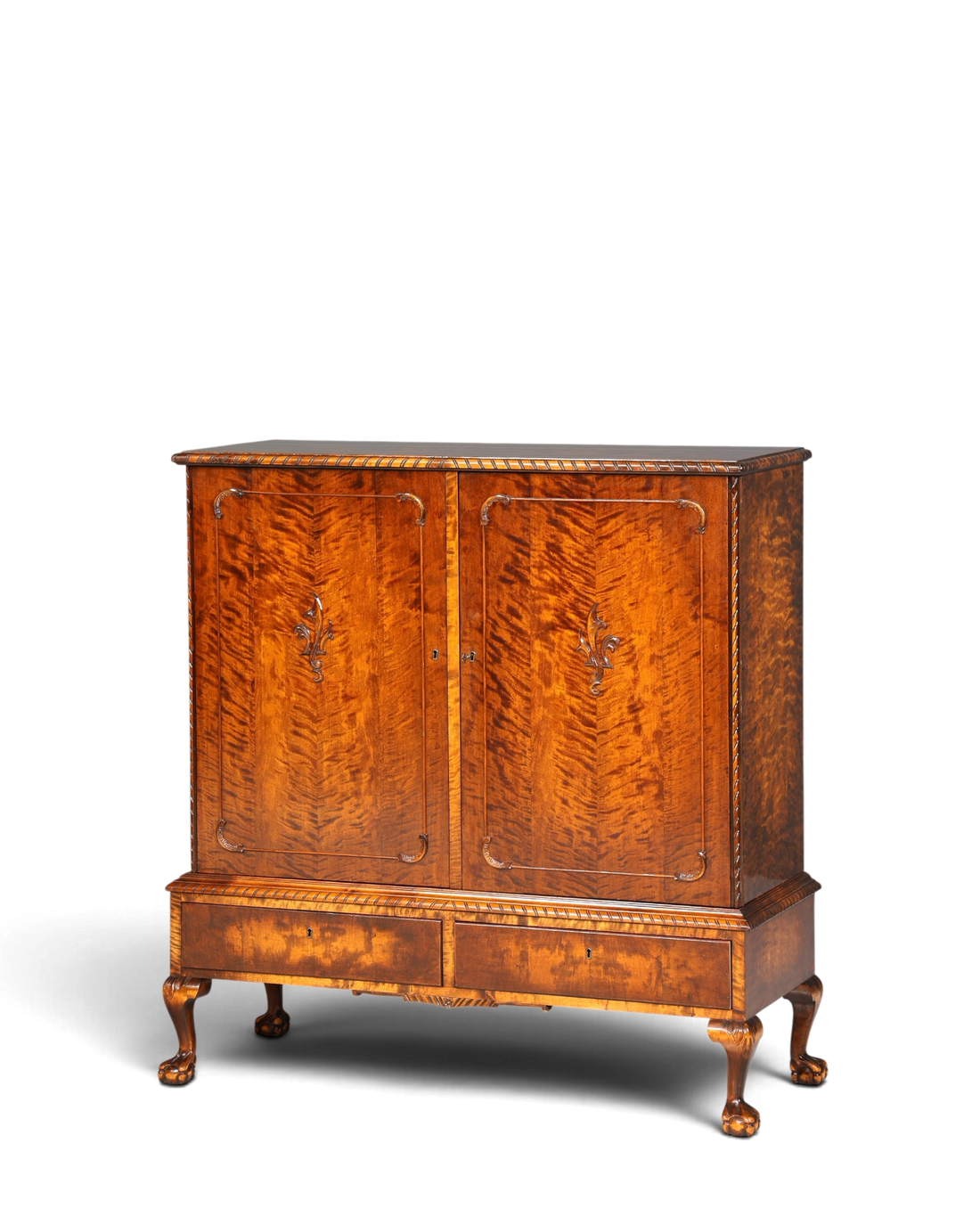 Traumhafter Chippendale Schrank Barock Stil Vertiko Highboard Antik 50s 60s Kommode