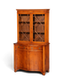 Hauptstadt Möblerei englische Vitrine aus Eibenholz mit verglastem Aufsatz, Schubladen und dekorativen Sprossen