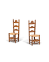2x Wunderschöne Spanische Stühle Stuhl Set Rattan Rustikale Stühle Küchenstühle