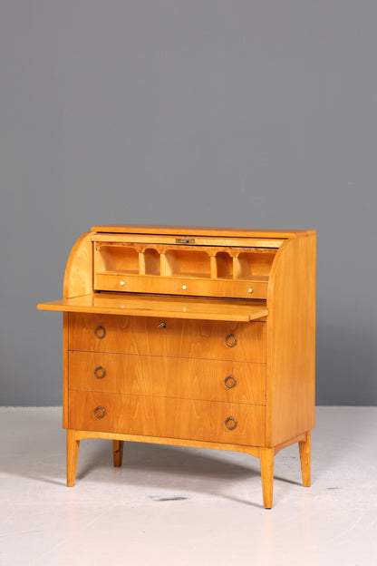 Wunderschöner Mid Century Rollladen Sekretär echt Holz Büro Schrank Vintage Schreibkommode 60s