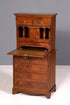 G026 Finish cm Wunderschöner Englischer Sekretär Büro Aufsatzsekretär Antik 60S Vitrinen Schrank UK