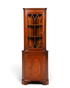 Hauptstadt Möblerei englische Eckvitrine aus Mahagoni mit verglaster Tür und edler Holzmaserung im Vintage-Stil