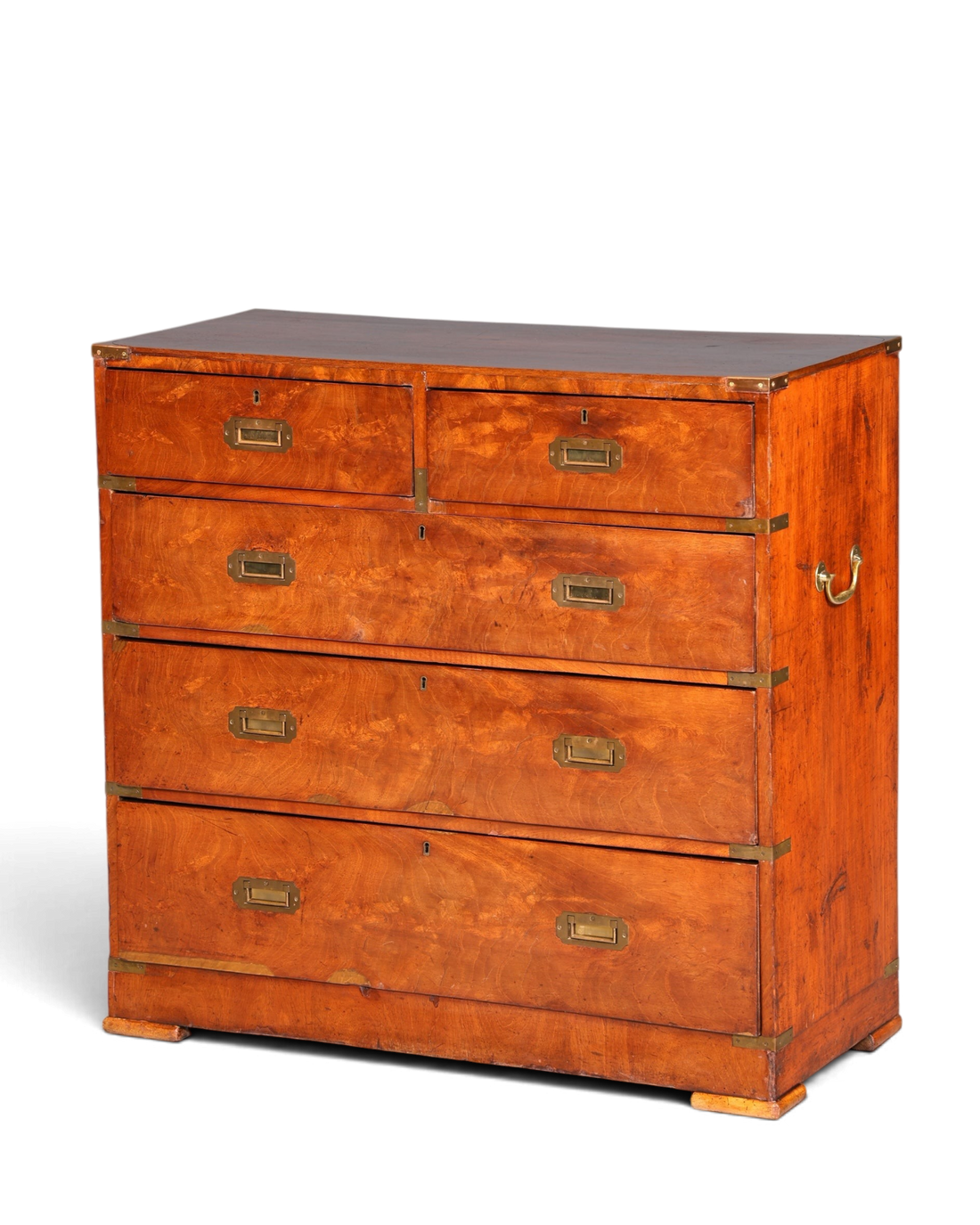 Hauptstadt Möblerei maritime Military Chest Kommode aus massivem Holz mit Messingbeschlägen im englischen Stil