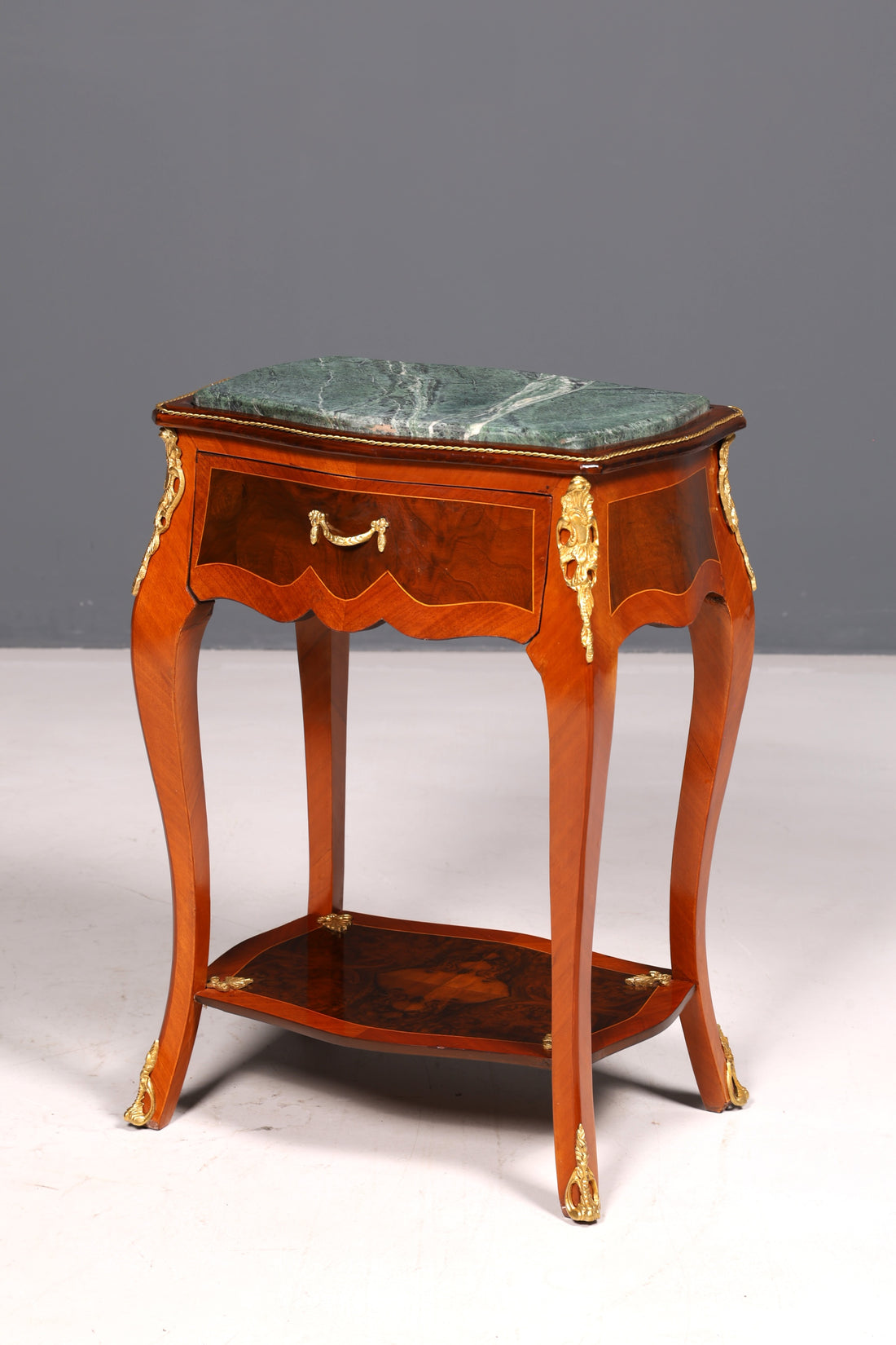 Dreamy Louis XV side table, Baroque style, marble console table, chest of drawers, telephone table