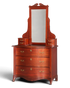 Wunderschöne Englische Kommode mit Spiegelaufsatz Barock Stil Frisierkommode Holz Schrank Flurschrank