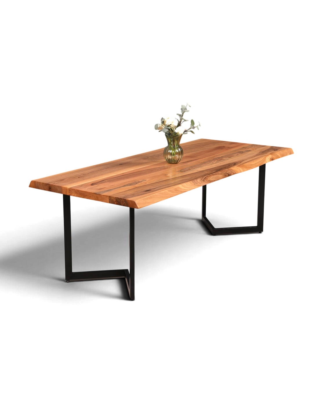 Traumhafter Nussbaum Tisch 220cm-95cm Esszimmer Tisch Baumkanten Platte massiv Holz Küchentisch