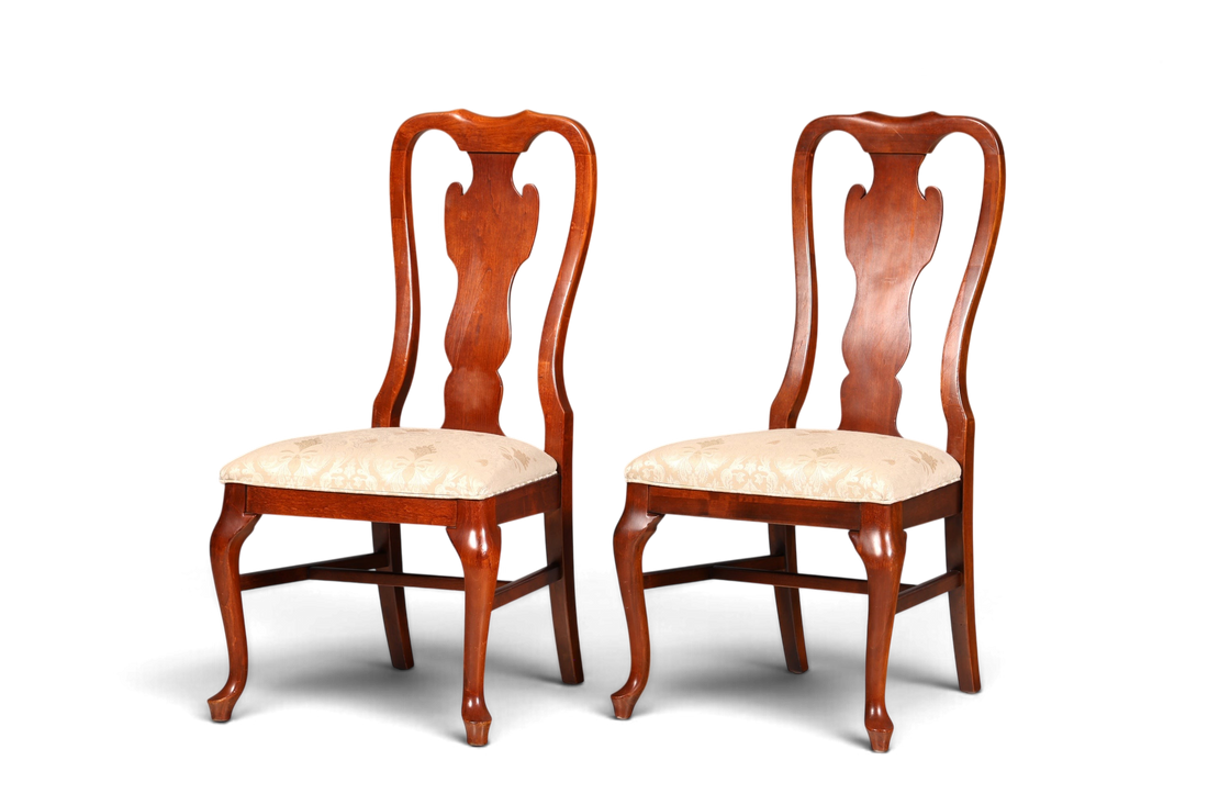 2x Edle Drexel Heritage Stühle Amerikanisch USA Chippendale Stil Stuhlset Küchenstuhl Set Esszimmer Stühle