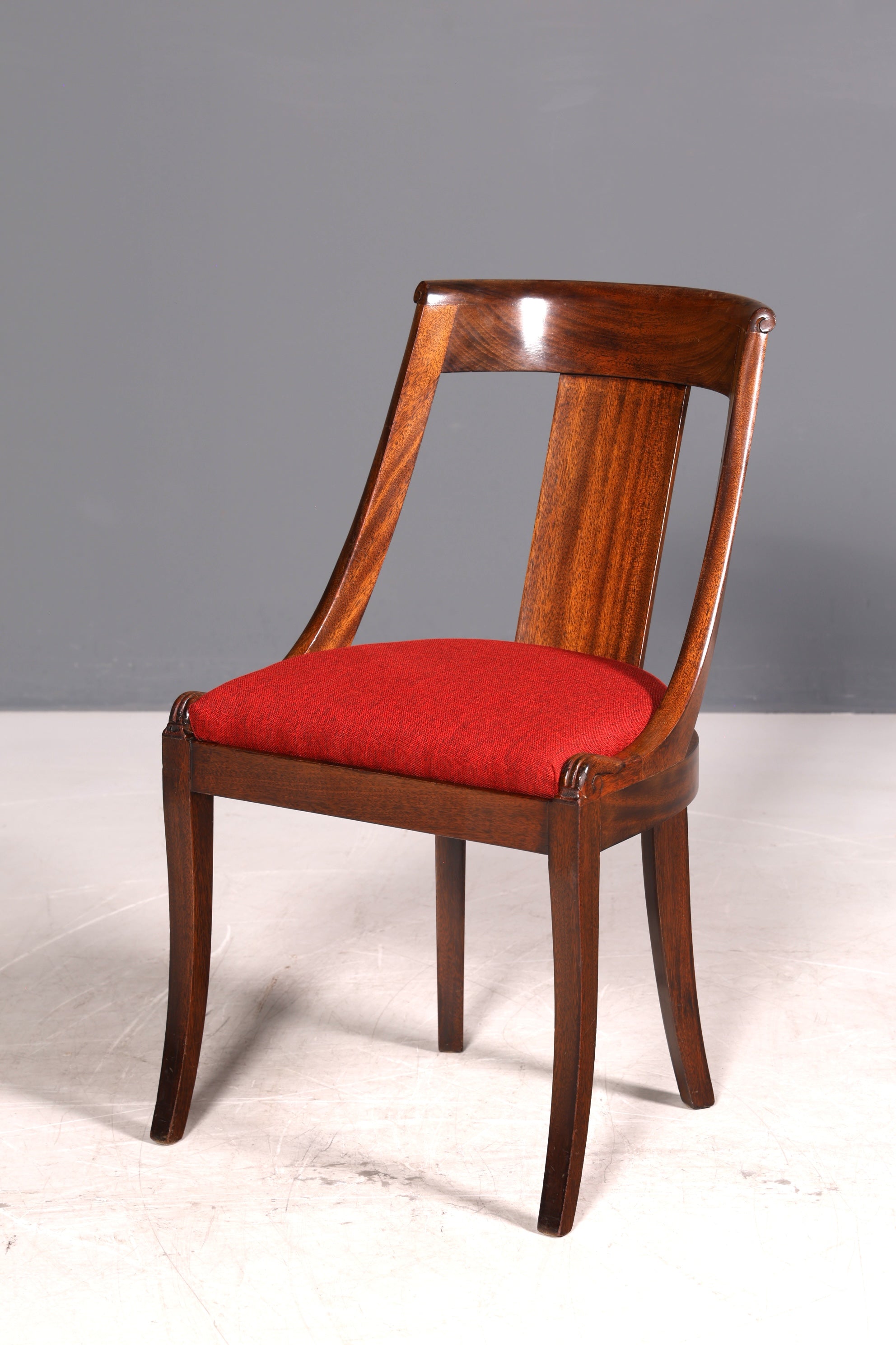 Edler Englischer Stuhl Englisch Gondelstuhl Dining Chair Antik 60s Mahagoni Küchenstuhl
