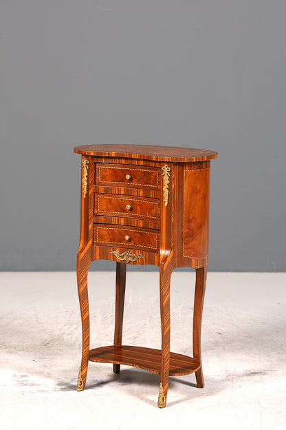 Stilvolle Barock Stil Kommode Antik Stil Beistelltisch Messing Schränkchen