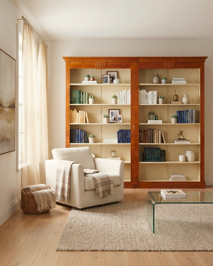 Wunderschönes Original Grange XXL Bücherregal Antik Regal französiches Bookshelf Frankreich Buchablage 60s
