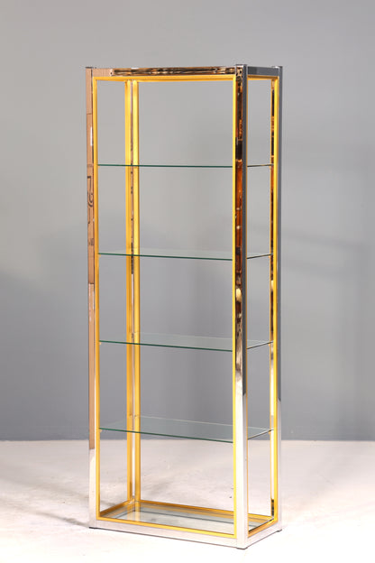 Wunderschönes Bücherregal Design by Renato Zevi Chrome Regal Mid Century Buchablage 2 von 2