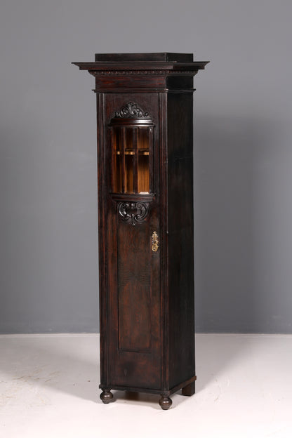 Prachtvolle Jugendstil Vitrine Antiker Bücherschrank Geschirrschrank Glasvitrine Schrank Antik 1 von 2
