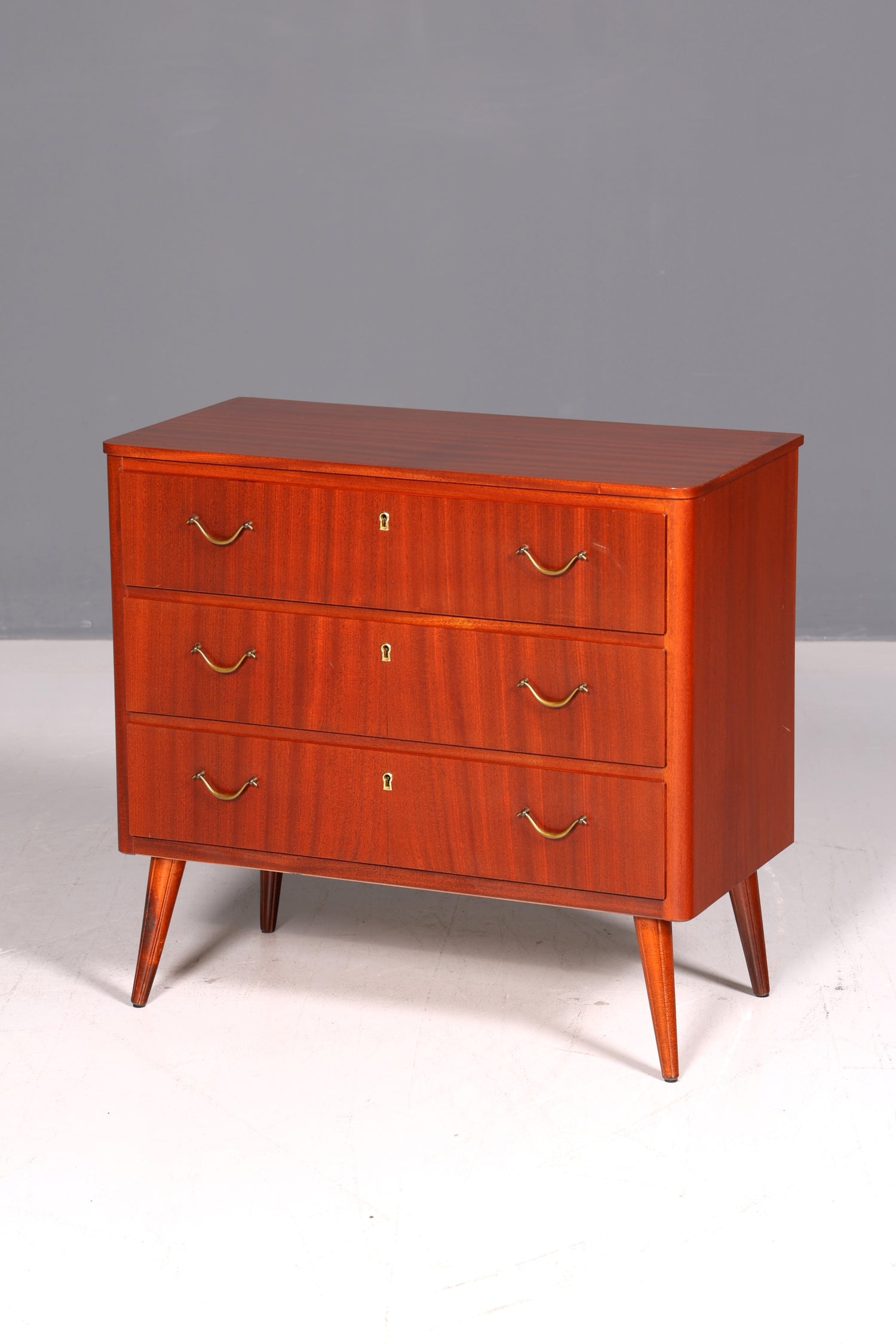 Wunderschöne Mid Century Schubladenkommode Vintage Flurkommode 60s Sideboard Designklassiker Holz