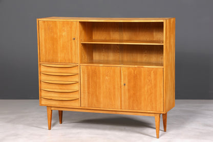 F891 Finish cm Traumhafter Mid Century Highboard Retro Vitrine 60er Jahre Schrank Kommode