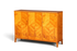 Hauptstadt Möblerei Art Deco Sideboard aus massivem Holz mit dekorativen Schnitzereien und warmer Maserung um 1930