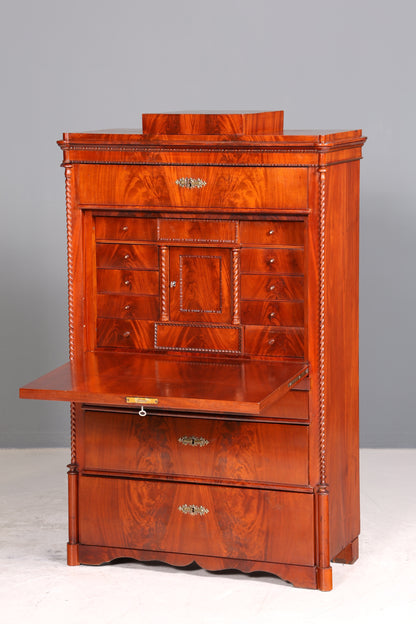 Stilvoller Louis Philippe Sekretär um 1880 Kommode Antik Biedermeier Stil Bürokommode