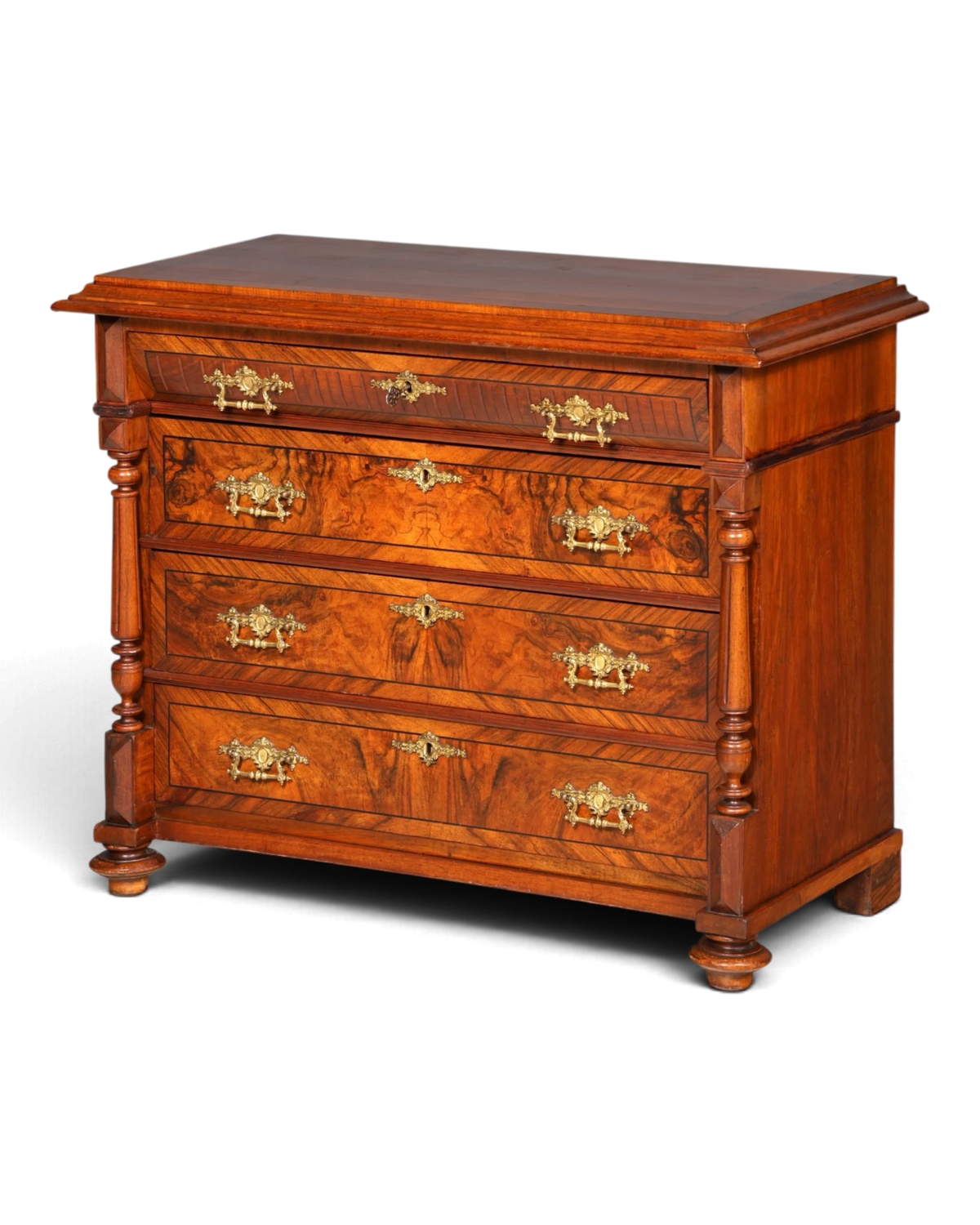 Elegant Gründerzeit chest of drawers, antique, drawer chest, linen chest, sideboard, buffet, circa 1880